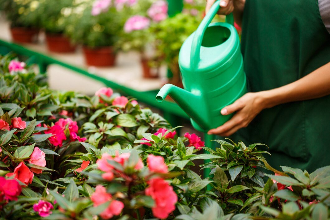 young-beautiful-florist-watering-flowers_176420-2068